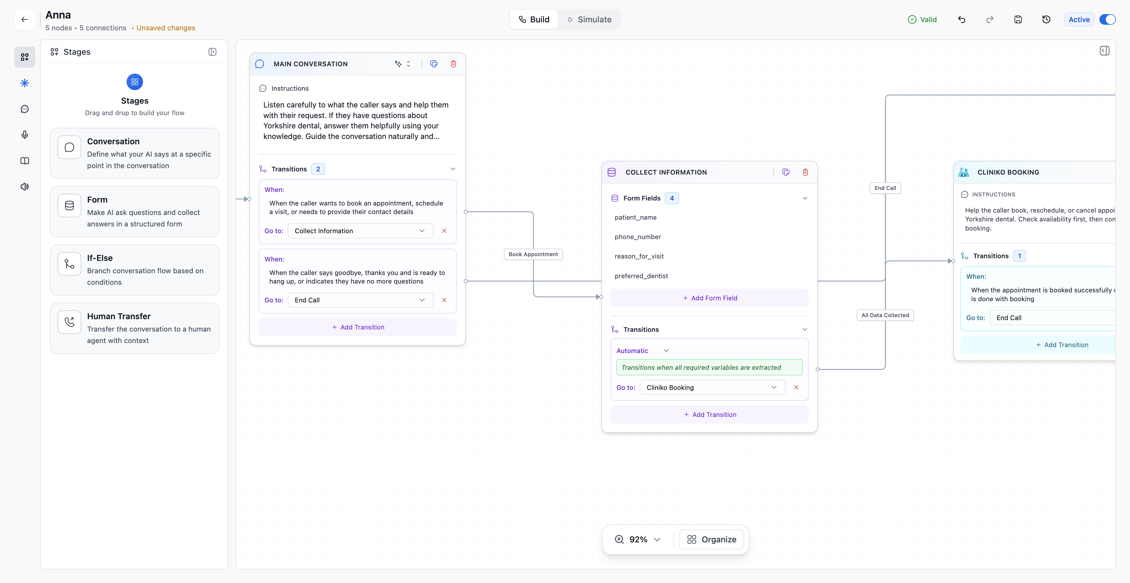 Design the call workflow